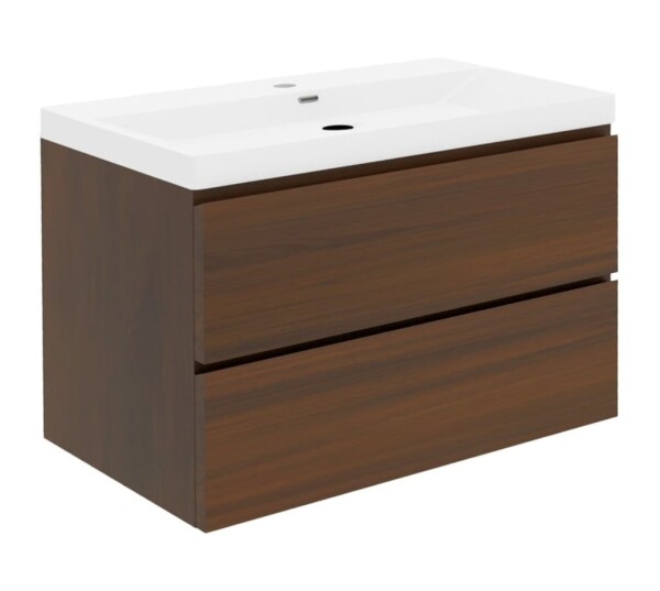 Koupelnová skříňka s umyvadlem SAT B-Way 99x50x45 cm ořech mat BWAY2100NUTU4 BWAY2100NUTU4