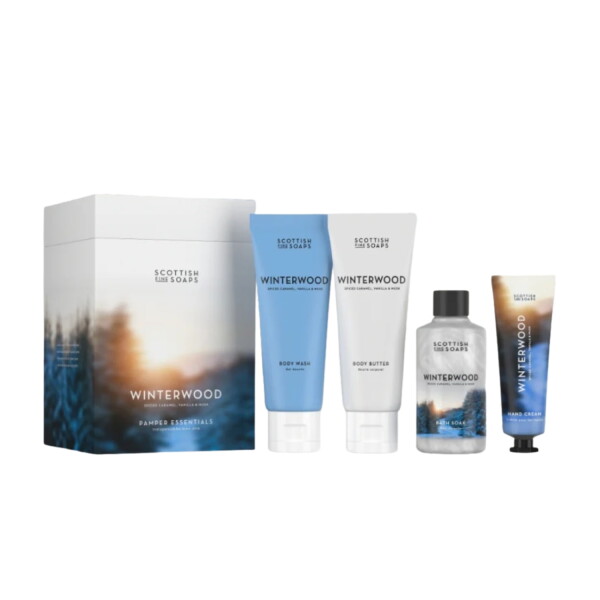 SCOTTISH FINE SOAPS Dárková sada pečující kosmetiky Winterwood, modrá barva, plast