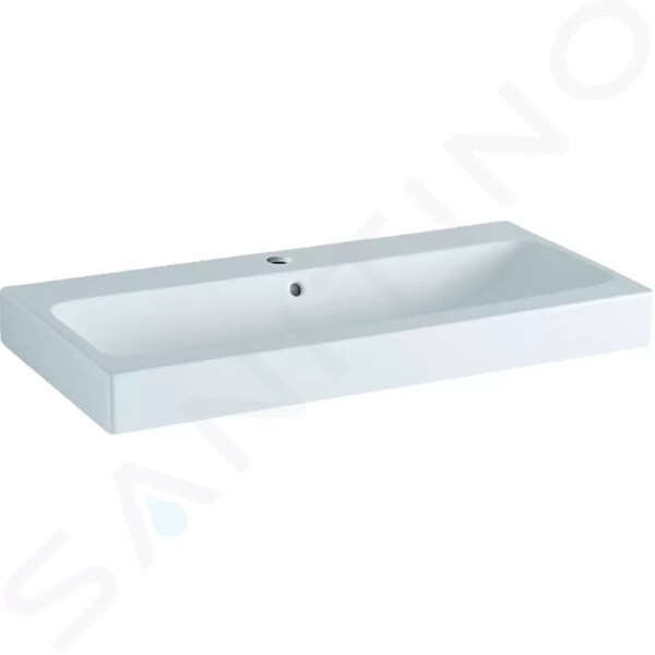 GEBERIT - iCon Umyvadlo 750x485 mm, s přepadem, otvor pro baterii, bílá 124075000