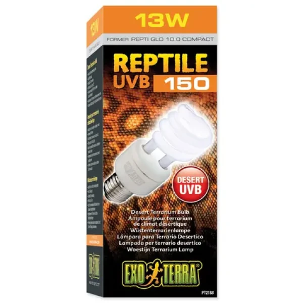 EXOTERRA Žárovka Reptile UVB150 13W / Osvětlení terária / UVB záření / Pro pouštní terária (107-PT2188)