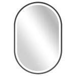 CERANO - Koupelnové LED zrcadlo Alto, kovový rám - černá matná - 55x100 CER-NT8144G-55X100