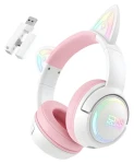 ONIKUMA GT838 růžová / Herní sluchátka / Bluetooth 5.3 / RGB / výdrž 10 h / USB-C (GT838 Pink)