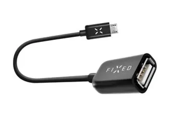 FIXED OTG datový kabel s konektory micro USB/USB-C, USB 2.0, 20 cm