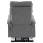 Polohovací křeslo, elektrické zabudované ovládání, šedá, látka, TV-929 GREY2