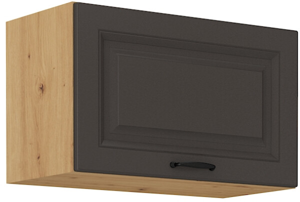 Horní skříňka nad digestoř Stilo 60 GU-36 1F Barva korpusu: Dub artisan, Barva dvířek: Grafit