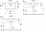 DURAVIT - Starck 3 Umyvadlo 85x49 cm, s přepadem, s otvorem pro baterii, WonderGliss, bílá 03048000001