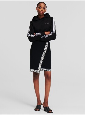 Černá dámská úpletová sukně KARL LAGERFELD Logo Knit Skirt