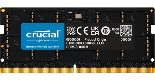 Crucial 12GB (1x12GB) DDR5 5600MHz / CL46 / SO-DIMM / 1.1V (CT12G56C46S5)