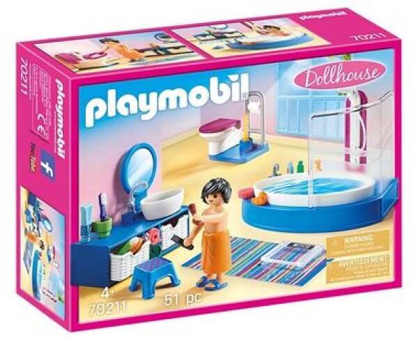 Playmobil Dollhouse 70211 Koupelna s vanou /od 4 let (4008789702111)