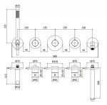 PAFFONI - Modular Box Termostatická baterie pod omítku, pro 2 spotřebiče, nerez MDE001ST