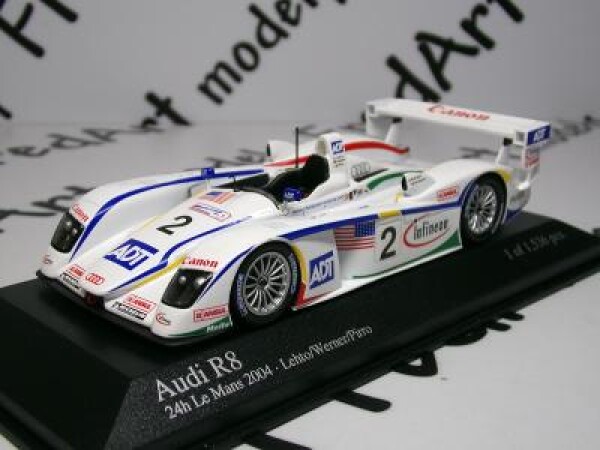 Audi R8 24h Le Mans 2004 Champion Racing Pirro - MINICHAMPS 1:43