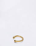 Maria Black Curl Ear Cuff Small Gold Gold
