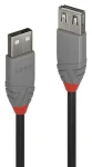 Lindy Anthra Line černá, šedá / USB prodlužovací kabel / USB-A / USB 2.0 / 5 m (36705)