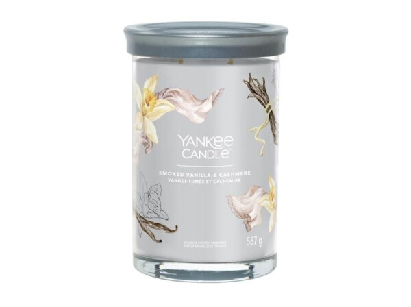 YANKEE CANDLE Smoked Vanilla Cashmere svíčka 567g / 2 knoty (Signature tumbler velký )