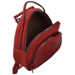 Stylový dámský koženkový kabelko-batůžek Fanett, červený