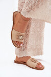 Ploché Dámské Klapky S Ozdobným Detailem Béžové Nenitta 39