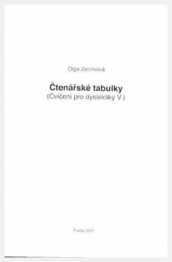 Čtenářské tabulky - Cvičení pro dyslektiky V. Dys