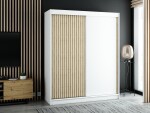 Šatní skříň Abi Lamelo Barva korpusu: Dub artisan, Rozměry: 100 cm
