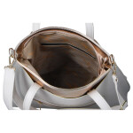 Stylová dámská koženková kabelka na rameno LB Liza, krémová