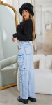 Sexy džíny Musthave Highwaist Cargo Jeans light denim denimblue