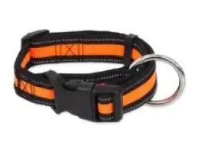 Dog Fantasy Obojek Neoprene L oranžová 3.2x39-60cm (454-102568)
