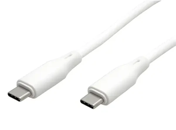 Roline USB-C - USB-C M/M silikonový bílý / Nabíjecí kabel / 60 W / 1 m (11.02.9126)