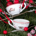 GREEN GATE Porcelánová vánoční ozdoba Joanni White – set 4 ks, multi barva, porcelán