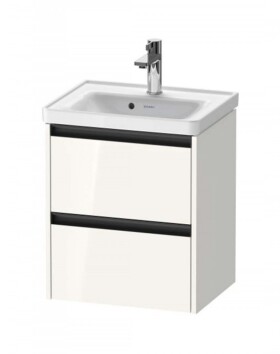 DURAVIT - Ketho.2 Umyvadlová skříňka 55x48x38 cm, 2 zásuvky, lesklá bílá K25280022220000