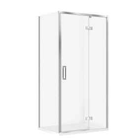 CERSANIT - SET C137 Sprchový kout Larga, pravý, 100x80x195, chrom + vanička Tako S601-338