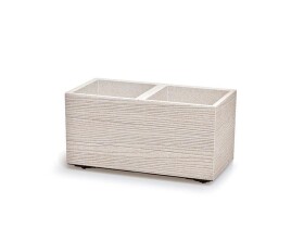 Květináč MADERA CASE ECO WOOD bílý 57,7cm