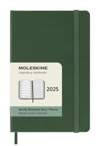 Moleskine Plánovací zápisník 2025 zelený S, tvrdý