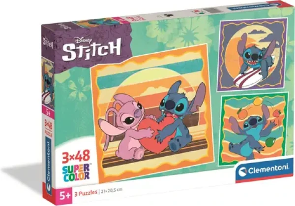 Clementoni 25062 Puzzle Stitch: Přátelský mimozemšťan 3x48 dílků