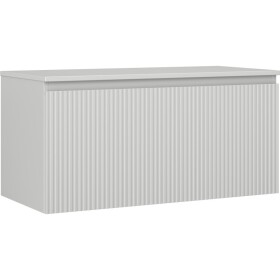 MEXEN/S - Rivel koupelnová skříňka pod umyvadlo 100 cm s deskou, 1 šuplík, reliéf , šedá mat 91A20-10047-1-BFC62
