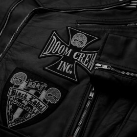 Pánská Kožená Bunda Křivák Zelda Lèvèl Brixton Černá Velikost: 5XL