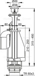Alcadrain Vypouštěcí ventil s dvoutlačítkem A08A A08A