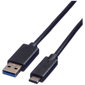 Roline USB kabel USB 3.2 Gen1 (USB 3.0 / USB 3.1 Gen1) USB-A zástrčka, USB-C ® zástrčka 1.00 m černá stíněný 11.02.9011
