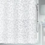 Spirella BLATT sprchový závěs motiv rostlin šedo-bílý / PEVA / 180 x 200 cm (7610583081834)