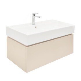 Koupelnová skříňka s umyvadlem SAT Feel 80x30x46 cm pískově béžová mat SATFEEL80BEU2B SATFEEL80BEU2B