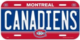 Wincraft Cedule Montreal Canadiens NHL License Plate Banner