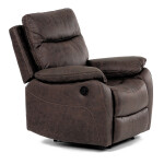 TV a relaxační křeslo s elektrickým ovládáním, potah hnědá látka v dekoru vintage, 1 motor 240V