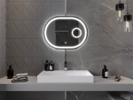 MEXEN - Umba zrcadlo s osvětlením s kosmetickým zrcátkem 80 x 60 cm, LED 600 9822-080-060-611-00