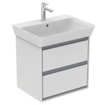 IDEAL STANDARD - Connect Air Umyvadlová skříňka 53x41x52 cm, lesklý bílý/matný světle šedý lak E1606KN