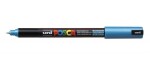 Akrylový popisovač Uni Posca 1MR 0,7 mm trubičkový hrot, modrý metalický
