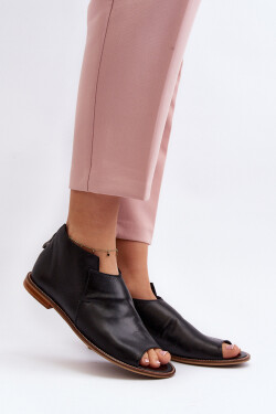 Dámské kožené sandály Laura Messi 2443 černé 36