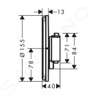 HANSGROHE - ShowerSelect Comfort Termostatická baterie pod omítku, kartáčovaný černý chrom 15562340