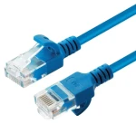 MicroConnect CAT6a U/UTP Slim 0.2m modrá / Patch kabel / RJ-45 (V-UTP6A002B-SLIM)
