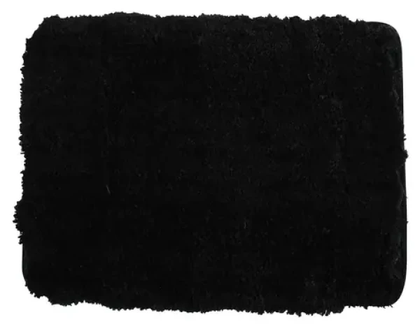 MSV Koupelnová předložka MICROFIBER černá / 40 x 60 cm / polyester / protiskluzová