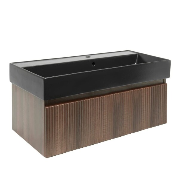 Koupelnová skříňka s umyvadlem SAT Evolution 98x30x44,8 cm ořech mat SATEVO100NAU2B SATEVO100NAU2B