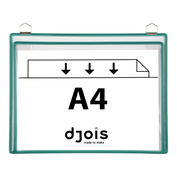 Djois velkokapacitní rámeček s kapsou a dvěma očky, A4, zelený, 5 ks