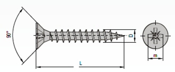 Strong vrut Pozidrive velikost 3,5 velikost: 3,5 x 33 zinek bílý, nelze po kusech; pouze celá balení: 1000ks